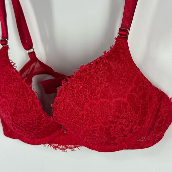 Victoria’s Secret Dream Angels Push up red lace padded bra size 32A - Picture 3 of 6